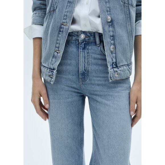 MANGO Danila Wide-Leg High-Rise Cotton Jeans - 4 - Picture 6 of 8